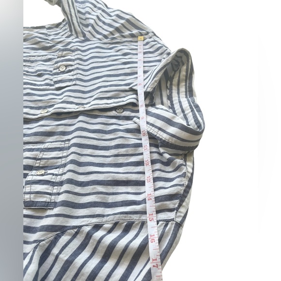 Casual Striped Roll Up Sleeve Shirt for Women’s - Picture 8 of 10